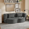 SoBuy FST101-DG Sofa Łóżko Rozkładane 2 w 1 z Funkcją Spania, Ciemnoszary, 177×107×32 cm