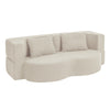 SoBuy FST101-MI Sofa Łóżko 2 w 1 Rozkładana ze Sztruksu, Beżowy, 177×107×32 cm
