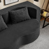 SoBuy FST101-SCH Sofa Łóżko 2 w 1 ze Sztruksu z 2 Poduszkami, Czarny, 177×107×32 cm