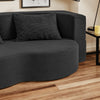 SoBuy FST101-SCH Sofa Łóżko 2 w 1 ze Sztruksu z 2 Poduszkami, Czarny, 177×107×32 cm