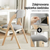 Pre-sale SoBuy FST92-Nx2 Zestaw 2 składanych krzeseł do jadalni, drewniane, tapicerowane, do kuchni i biura, z ergonomicznym oparciem, kompaktowe i oszczędzające miejsce krzesło kuchenne, jasnoszare, 47,5 x 59 x 77 cm