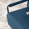 SoBuy | Fotel Wypoczynkowy Granatowy z Podnóżkiem | Tapicerowany Welur | Styl Industrialny | 59.5×67×78 cm | Nośność 143 kg | FST99-B