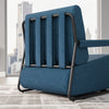 SoBuy | Fotel Wypoczynkowy Granatowy z Podnóżkiem | Tapicerowany Welur | Styl Industrialny | 59.5×67×78 cm | Nośność 143 kg | FST99-B