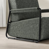SoBuy | Fotel wypoczynkowy szary z podnóżkiem | Nowoczesny fotel tapicerowany do salonu | 74×67×78 cm | Nośność 143 kg | FST99-DG