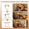 SoBuy FWT113-N, rozkładany stół dla 2–8 osób, 65x(110–200) x76 cm | Stół kuchenny z blatem w stylu drewna i metalowym stelażem, do kuchni, jadalni i pracy