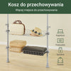 SoBuy KLS04-II-HG, teleskopowy drążek na ubrania, wytrzymały wieszak na ubrania, regulowana otwarta szafa z drążkami na wieszaki i półkami do sypialni, garderoba typu walk-in, szara