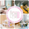 SoBuy Zestaw Stół i Krzesło do Rysowania Półka Biurko Regał dzieci KMB116-P