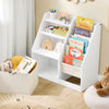 SoBuy KMB119-W Organizer dziecięcy regał Montessori na książki biały