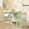 SoBuy KMB60-GR, stół dziecięcy z 1 krzesłem, zestaw mebli do siedzenia dla dzieci z 1 uchwytem na rolkę papieru, stół do zabawy i malowania, stół do malowania dla dzieci, zielony, 80 x 66 x 50 cm