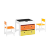 SoBuy Zestaw stołowy z 2 stołkami dla dzieci KMB75-K-W