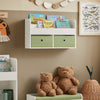 SoBuy Regał ścienny dla dzieci z 2 szufladami KMB81-W