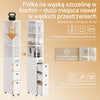 SoBuy NSR13-WG, Wąska szafka wnękowa 20 cm, 40x20x170 cm, do małej kuchni | Szafka cargo do kuchni z 3 szufladami, 3 półkami i listwami, także do łazienki, PB+MDF
