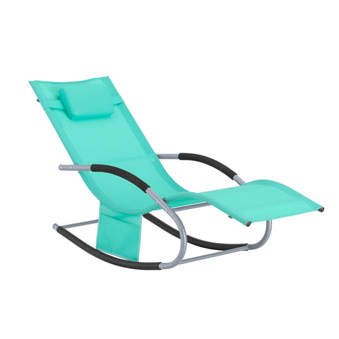 Leżak Ogrodowy Bujany Krzesło tarasowe z poduszka pod głowę OGS28-TB
