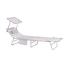 SoBuy Składany leżak z zagłówkiem i ochrona przed sŁońcem OGS48-MI