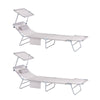 SoBuy 2 x Składany leżak z zagłówkiem i ochrona przed sŁońcem OGS48-MIx2