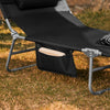 SoBuy Składany leżak z zagłówkiem i ochrona przed sŁońcem OGS48-SCH