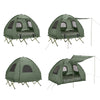 SoBuy Namiot Wodoodporny Śpiwór 2 Osoby Kempingowy Turystyczny 4w1 OGS61-L-GR