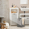SoBuy Szafka łazienkowa z kosz na pranie BZR67-W