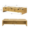 SoBuy Podstawka pod monitor z szufladami w bambusie BBF03-N