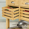 SoBuy Bambusowy wózek kuchenny FKW40-N