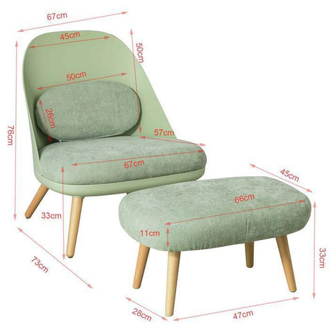 SoBuy Relaksacyjny fotel z podnóżkiem FST63-GR