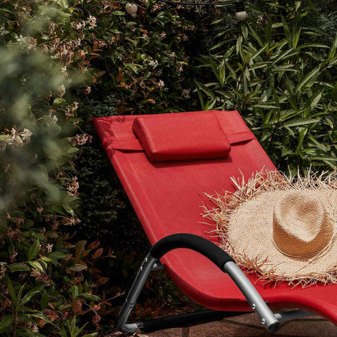 SoBuy Fotel relax Leżak plażowy ogrodowy OGS38-R