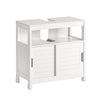 SoBuy Szafka pod umywalkę do łazienki z drzwiami przesuwnymi FRG128-W