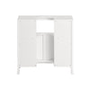 SoBuy Szafka pod umywalkę do łazienki z drzwiami przesuwnymi FRG128-II-W