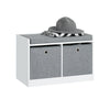 SoBuy Ławka na buty z i siedzisko i 2 koszami FSR65-K-DG