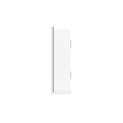 Stylowa Szafka wisząca z lustrem łazienkowa kolor naturalny drzwi BZR128-W