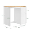 SoBuy BZR223-WN, Szafka na pralkę z koszem na pranie 100 x 60 x 95 cm do pralni i łazienki | Regał na pralkę nadbudową z wysuwaną suszarką, biały i naturalny