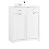 SoBuy Kosz na pranie, Komoda łazienkow 2w1 BZR33-II-W