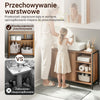 SoBuy BZR63-L-PF, Szafka pod umywalkę, szerokość 90 cm, szafka łazienkowa z wycięciem w kształcie litery U, szafka pod umywalkę z drzwiami i otwartym regałem, szafka pod umywalkę, drewno i metal, w stylu