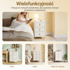 SoBuy FBT115-L-E-W, Stolik nocny z ładowarką, szafka nocna z 2 gniazdkami, USB i Type-C, stolik pomocniczy do sypialni i salonu, biały, 40 x 40 x 63,5 cm