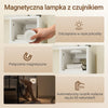 SoBuy FBT149-E-WG, Wąski Stolik Nocny z Ładowaniem i Czujnikiem LED, 20x35x60cm | 20 cm Szeroki Stolik Nocny z Wycięciem na Listwę, Oszczędność Miejsca do Małych Pomieszczeń, Biały Wygląd Drewna