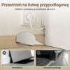 SoBuy FBT149-E-WG, Wąski Stolik Nocny z Ładowaniem i Czujnikiem LED, 20x35x60cm | 20 cm Szeroki Stolik Nocny z Wycięciem na Listwę, Oszczędność Miejsca do Małych Pomieszczeń, Biały Wygląd Drewna