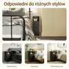 SoBuy FBT149-SCH, Wąski stolik nocny 20 cm, Szafka z 2 szufladami i otwartą półką, Czarna