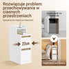 SoBuy FBT178-E-WN, wąski stolik nocny z funkcją ładowania i dotykową lampą, 22×34×60,5 | 22 cm z USB i Type-C, ściemnialna listwa LED, kabel USB 1,8 m, listwa przypodłogowa i zabezpieczenie