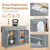 SoBuy FKW129-HG, Wyspa kuchenna z rozkładanym blatem i ukrytymi kołkami 115x68,7x91 cm | Wózek kuchenny z 2 szufladami, regulowanymi półkami i uchwytem na ręczniki, 98 kg nośności, do kuchni i tarasu