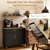 SoBuy FKW133-SCH, Wyspa Kuchenna na Kółkach – Mobilny Wózek Kuchenny z Szufladą i Regulowaną Półką, Szafka do Jadalni lub Baru Śniadaniowego, Czarny 99x40x85 cm
