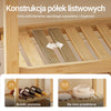 SoBuy FKW135-N Mobilny Wózek Kuchenny na Kółkach z Szufladą i Półkami, Przesuwany Wózek do Przechowywania z Blatem Roboczym, Kolor Naturalny, 58x40x86 cm