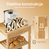SoBuy FKW135-N Mobilny Wózek Kuchenny na Kółkach z Szufladą i Półkami, Przesuwany Wózek do Przechowywania z Blatem Roboczym, Kolor Naturalny, 58x40x86 cm