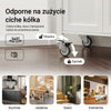 SoBuy FKW22-WN Biały Wózek Kuchenny na Kółkach z Blatem z Drewna Kauczukowego, Szufladą i Szafką – 60×45×92 cm, Nośność 45 kg