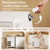 SoBuy FKW45-E-WN, Wózek kuchenny z gniazdkiem, 75x37,6x86,5 cm, do kuchni | Wyspa kuchenna z półką na wino i wymiennymi nogami, wózek serwisowy z kółkami i blatem roboczym, MDF/PB