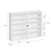 SoBuy FSB113-W Płytka Szafka Ścienna z Regulowanymi Półkami, Biały Mat, 80×12.2×60 cm