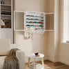 SoBuy FSB114-E-W Przeszklona Szafka Ścienna Wisząca, Biały, 68×13.5×68.5 cm