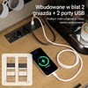 SoBuy FSB98-E-N, Szafka kuchenna z gniazdkiem i 2 portami USB 60x40x170 cm Kuchnia | Szafka bufetowa z czujnikiem światła i miejscem na mikrofalę, do kuchni i kącika kawowego, PB/MDF(E1), biała（副本）