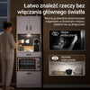 SoBuy FSB98-E-WG, Szafka kuchenna z gniazdkiem i 2 portami USB 60x40x170 cm Kuchnia | Szafka bufetowa z czujnikiem światła i miejscem na mikrofalę, do kuchni i kącika kawowego, PB/MDF(E1), biała
