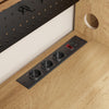 SoBuy | Szafka kuchenna stojąca Light Oak z 3 szufladami | Kredens z blatem i gniazdkami | Regał kuchenny z oświetleniem LED | 100×40×170 cm | Nośność 100 kg | FSB98-L-E-N
