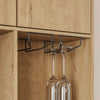 SoBuy | Szafka kuchenna stojąca Light Oak z 3 szufladami | Kredens z blatem i gniazdkami | Regał kuchenny z oświetleniem LED | 100×40×170 cm | Nośność 100 kg | FSB98-L-E-N